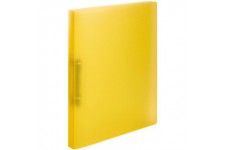 HERMA Classeurs a¡ 2 anneaux A4 Translucide Jaune, dos de 25 mm, Classeur souple en plastique, Avec compresseur