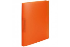 HERMA Classeurs a¡ 2 anneaux A4 Translucide Orange, dos de 25 mm, Classeur souple en plastique, Avec compresseur