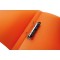 HERMA Classeurs a¡ 2 anneaux A4 Translucide Orange, dos de 25 mm, Classeur souple en plastique, Avec compresseur