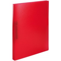 HERMA Classeurs a¡ 2 anneaux A4 Translucide Rouge, dos de 25 mm, Classeur souple en plastique, Avec compresseur