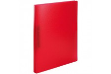 HERMA Classeurs a¡ 2 anneaux A4 Translucide Rouge, dos de 25 mm, Classeur souple en plastique, Avec compresseur
