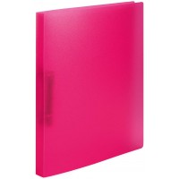 HERMA Classeurs a¡ 2 anneaux A4 Translucide Rose fonce, dos de 25 mm, Classeur souple en plastique, Avec compresseur