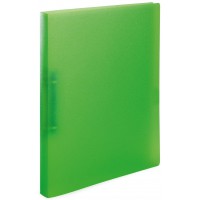 HERMA Classeurs a¡ 2 anneaux A4 Translucide Vert, dos de 25 mm, Classeur souple en plastique, Avec compresseur
