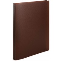HERMA Classeurs a¡ 2 anneaux A4 Translucide Brun, dos de 25 mm, Classeur souple en plastique, Avec compresseur