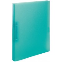 HERMA Classeurs a¡ 2 anneaux A4 Translucide Turquoise, dos de 25 mm, Classeur souple en plastique, Avec compresseur