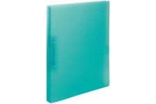 HERMA Classeurs a¡ 2 anneaux A4 Translucide Turquoise, dos de 25 mm, Classeur souple en plastique, Avec compresseur