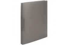 HERMA Classeurs a¡ 2 anneaux A4 Translucide Gris, dos de 25 mm, Classeur souple en plastique, Avec compresseur