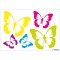 Herma Lot de 5 autocollants reflechissants fluorescents Motif Papillon