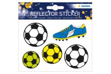 Herma Lot de 5 autocollants reflechissants - Tenue permanente - Motif football