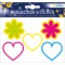 HERMA reflechissant Stickers, permanent tenir, 5 Fluorescent Stickers par lot Motif Coeurs et fleurs
