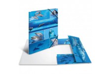 HERMA Chemises a  elastique Animaux avec motif Dauphins, A3, carton robuste, avec impression interieure, 1 portee de chemise