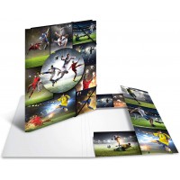HERMA Chemises a elastique Sport avec motif Football, A4, carton robuste, avec impression interieure, 1 portee de ch