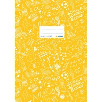 Lot de 10 : Protege-cahier «Schoolydoo» de Herma - En plastique - Format A4 - a€ motifs - 1piece 4, gemustert, 1 Stuck jaune