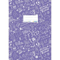 Lot de 10 : Protege-cahier «Schoolydoo» de Herma - En plastique - Format A4 - a€ motifs - 1piece violett
