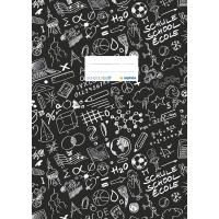 Lot de 10 : Protege-cahier «Schoolydoo» de Herma - En plastique - Format A4 - a€ motifs - 1piece Noir