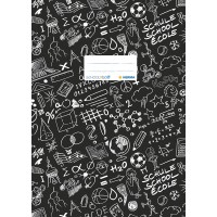 Lot de 10 : Protege-cahier «Schoolydoo» de Herma - En plastique - Format A4 - a€ motifs - 1piece Noir