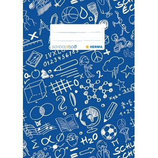 Lot de 10 : 'HERMA"schooly Doo Protege-cahier plastique DIN A5, a motifs, 1piece bleu