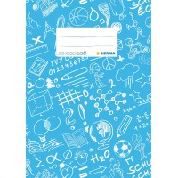 Lot de 10 : 'HERMA"schooly Doo Protege-cahier plastique DIN A5, a motifs, 1piece 5, gemustert, 1 Stuck bleu clair