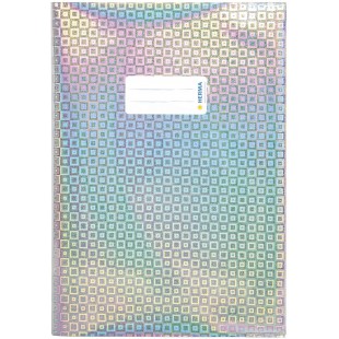 Lot de 10 : HERMA 19473 Glamour Protege-cahiers avec etiquette inscriptible, en film polypropylene holographique resistant et la
