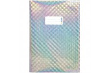Lot de 10 : HERMA 19473 Glamour Protege-cahiers avec etiquette inscriptible, en film polypropylene holographique resistant et la