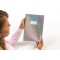 Lot de 10 : HERMA 19473 Glamour Protege-cahiers avec etiquette inscriptible, en film polypropylene holographique resistant et la