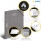 HERMA Chemises a  elastique Translucide en Noir, A4, plastique robuste, avec 3 rabats interieurs, 1 portee de chemise
