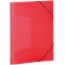 HERMA Chemises a elastique Translucide en Rouge, A4, plastique robuste, avec 3 rabats interieurs, 1 portee de chemis