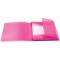 HERMA Chemises a elastique Translucide en Rose fonce, A4, plastique robuste, avec 3 rabats interieurs, 1 portee de c