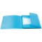 HERMA Chemises a  elastique Translucide en Bleu, A4, plastique robuste, avec 3 rabats interieurs, 1 portee de chemise