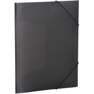 HERMA Chemises a elastique Translucide en Noir, A3, plastique robuste, avec 3 rabats interieurs, 1 portee de chemise