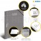 HERMA Chemises a elastique Translucide en Noir, A3, plastique robuste, avec 3 rabats interieurs, 1 portee de chemise