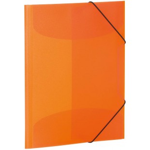 HERMA Chemises a elastique Translucide en Orange, A3, plastique robuste, avec 3 rabats interieurs, 1 portee de chemi