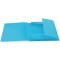 HERMA Chemises a elastique Translucide en Bleu, A3, plastique robuste, avec 3 rabats interieurs, 1 portee de chemise