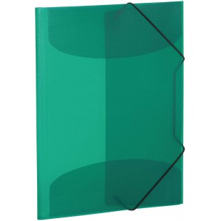 HERMA Chemises a  elastique Translucide en Vert fonce, A3, plastique robuste, avec 3 rabats interieurs, 1 portee de chemise