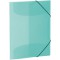 HERMA Chemises a elastique Translucide en Turquoise, A4, plastique robuste, avec 3 rabats interieurs, 1 portee de ch