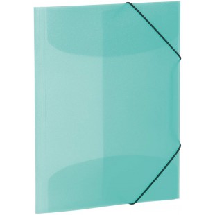 HERMA Chemises a elastique Translucide en Turquoise, A4, plastique robuste, avec 3 rabats interieurs, 1 portee de ch