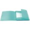 HERMA Chemises a elastique Translucide en Turquoise, A4, plastique robuste, avec 3 rabats interieurs, 1 portee de ch