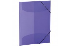 HERMA Chemises a  elastique Translucide en Violet, A4, plastique robuste, avec 3 rabats interieurs, 1 portee de chemise