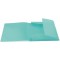 HERMA Chemises a elastique Translucide en Turquoise, A3, plastique robuste, avec 3 rabats interieurs, 1 portee de ch