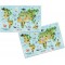 HERMA 19667 Sous-main pour enfant - Motif carte du monde - antiderapant, facile a  nettoyer et imprime des 2 cotes, en carton ro