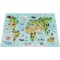 HERMA 19667 Sous-main pour enfant - Motif carte du monde - antiderapant, facile a  nettoyer et imprime des 2 cotes, en carton ro