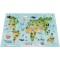 HERMA 19667 Sous-main pour enfant - Motif carte du monde - antiderapant, facile a  nettoyer et imprime des 2 cotes, en carton ro