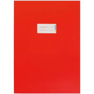 HERMA 19748 carnet de notes format A4 avec etiquette, en carton robuste et extra fort, protege-cahier pour cahier scolaire, roug