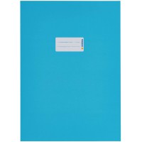HERMA 19750 Protege-cahier A4 avec etiquette d'etiquetage en papier robuste et extra resistant Bleu clair