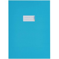 Lot de 10 : HERMA 19750 Protege-cahier A4 avec etiquette d'etiquetage en papier robuste et extra resistant Bleu clair