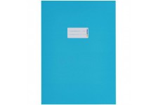 Lot de 10 : HERMA 19750 Protege-cahier A4 avec etiquette d'etiquetage en papier robuste et extra resistant Bleu clair