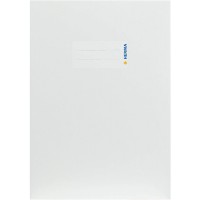HERMA 19758 Protege-cahiers en carton DIN A5 avec etiquette inscriptible, en papier solide et extra resistant Blanc
