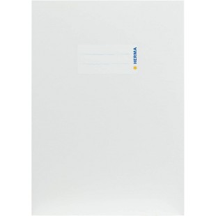 HERMA 19758 Protege-cahiers en carton DIN A5 avec etiquette inscriptible, en papier solide et extra resistant Blanc