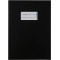 Lot de 10 : HERMA 19759 Protege-cahier en carton DIN A5 avec champ d'inscription en papier solide et extra resistant Noir