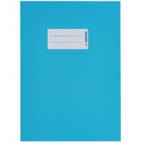 Lot de 10 : HERMA 19764 protege-cahier a couverture cartonnee DIN A5 avec etiquette d'annotation, en papier solide et tres epais